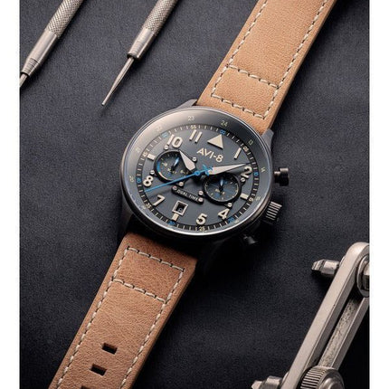 AVI-8 Hawker Hurricane Carey Dual Time Orissa Grey Dial Quartz AV-4088-04 Men's Watch