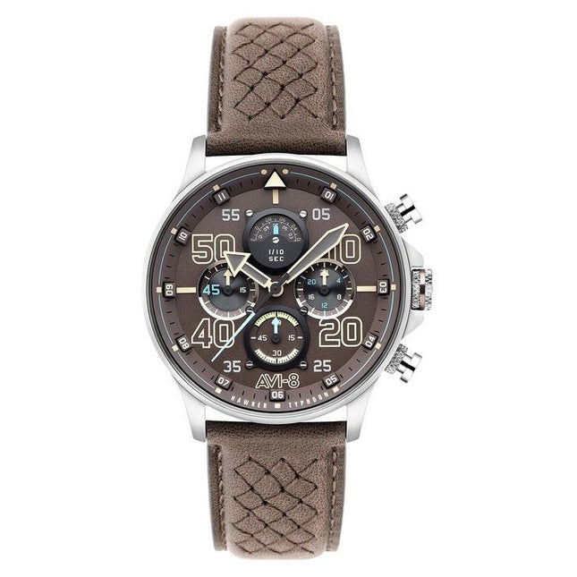 AVI-8 Hawker Typhoon Rb396 Sheila Chronograph Limited Edition Westhampnett Brown Dial Quartz AV-4093-06 Mens Watch