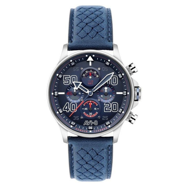 AVI-8 Hawker Typhoon Rb396 Sheila Chronograph Limited Edition Volkel Blue Dial Quartz AV-4093-07 Men's Watch