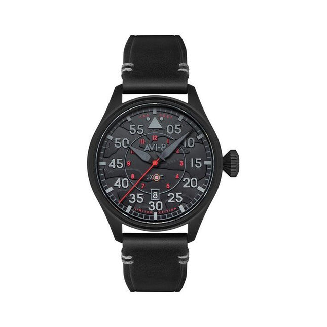 AVI-8 Hawker Hurricane Clowes Automatic Night Reaper Limited Edition Night Shadow Black Dial AV-4097-05 Men's Watch