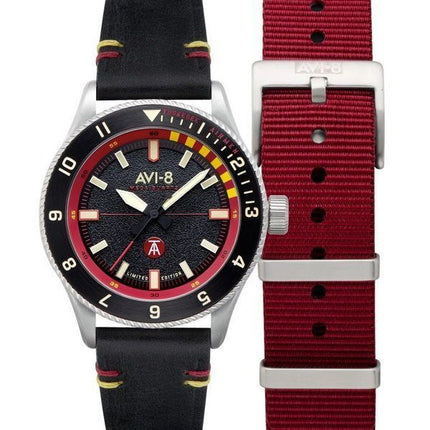 AVI-8 Flyboy Tuskegee Airmen Limited Edition Licata Black Dial Quartz AV-4103-01 Men's Watch With Extra Strap