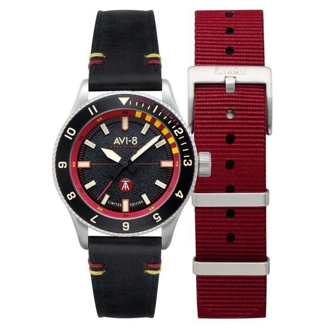 AVI-8 Flyboy Tuskegee Airmen Limited Edition Licata Black Dial Quartz AV-4103-01 Men's Watch With Extra Strap