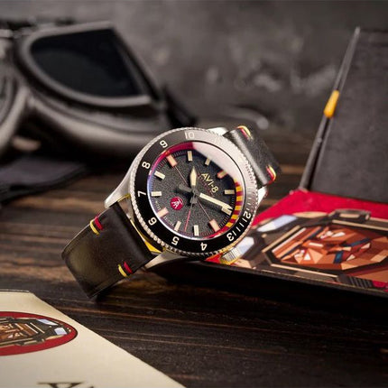AVI-8 Flyboy Tuskegee Airmen Limited Edition Licata Black Dial Quartz AV-4103-01 Men's Watch With Extra Strap