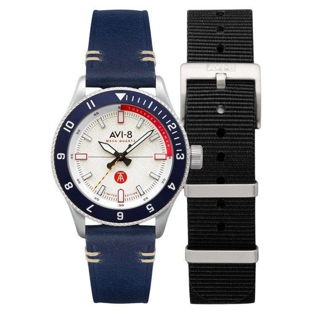 AVI-8 Flyboy Tuskegee Airmen Meca-Quartz Limited Edition Torretto Silver Dial AV-4103-03 Men's Watch With Extra Strap