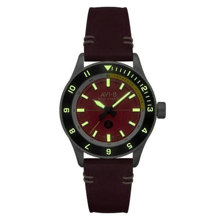 AVI-8 Flyboy Tuskegee Airmen Limited Edition Ramitelli Red Dial Quartz AV-4103-04 Men's Watch With Extra Strap