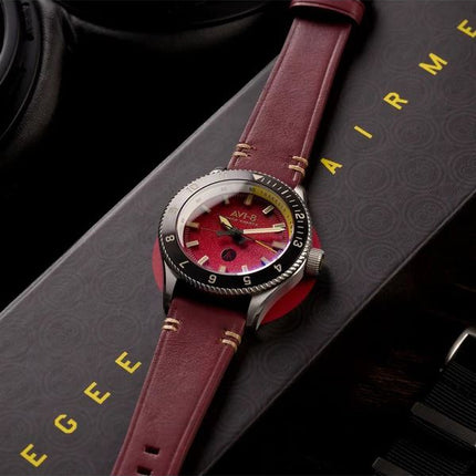 AVI-8 Flyboy Tuskegee Airmen Limited Edition Ramitelli Red Dial Quartz AV-4103-04 Men's Watch With Extra Strap