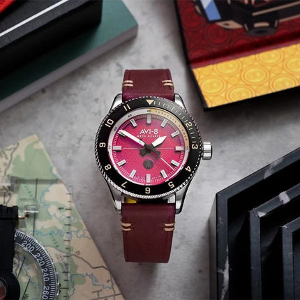AVI-8 Flyboy Tuskegee Airmen Limited Edition Ramitelli Red Dial Quartz AV-4103-04 Men's Watch With Extra Strap