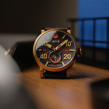 AVI-8 Dambuster 80th Anniversary Royal British Legion Meca-Quartz Limited Edition Brown Dial AV-4108-RBL-05 Men's Watch