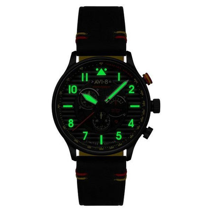 AVI-8 Flyboy Spirit Of Tuskegee Chronograph Limited Edition Anderson Black Dial Quartz AV-4109-01 Men's Watch With Extra strap