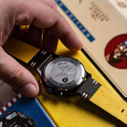 AVI-8 Flyboy Spirit Of Tuskegee Chronograph Limited Edition Roberts Green Dial Quartz AV-4109-04 Men's Watch With Extra Strap
