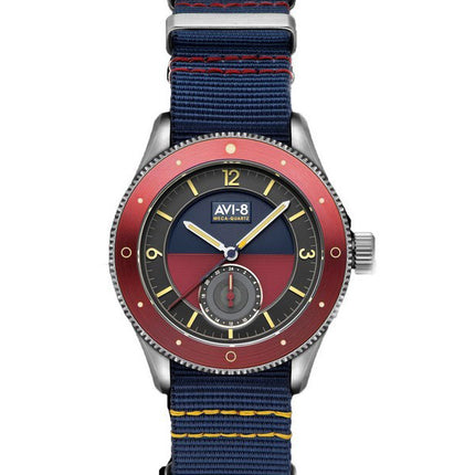AVI-8 Flyboy Airmaster Sector Meca-Quartz Navy Blue And Red Dial AV-4112-04 Men's Watch