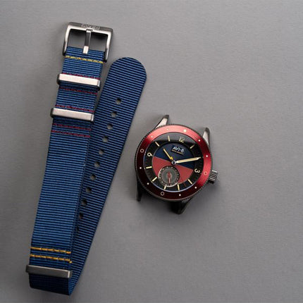 AVI-8 Flyboy Airmaster Sector Meca-Quartz Navy Blue And Red Dial AV-4112-04 Men's Watch