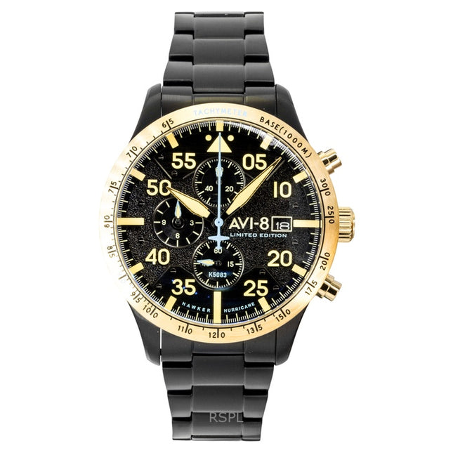 AVI-8 Hawker Hurricane Chronograph 90th Anniversary Limited Edition Altitude Black Dial Quartz AV-4130-55 Men's Watch