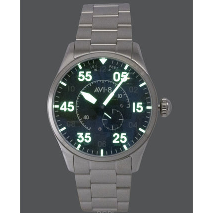 AVI-8 Spitfire Type 300 Stainless Steel Sky Gauge Blue Dial Automatic AV-4147-11 Men's Watch