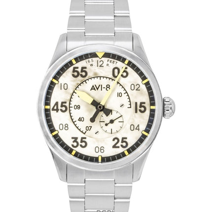 AVI-8 Spitfire Type 300 Pilot Panel Stainless Steel Cream Dial Automatic AV-4147-33 Men's Watch