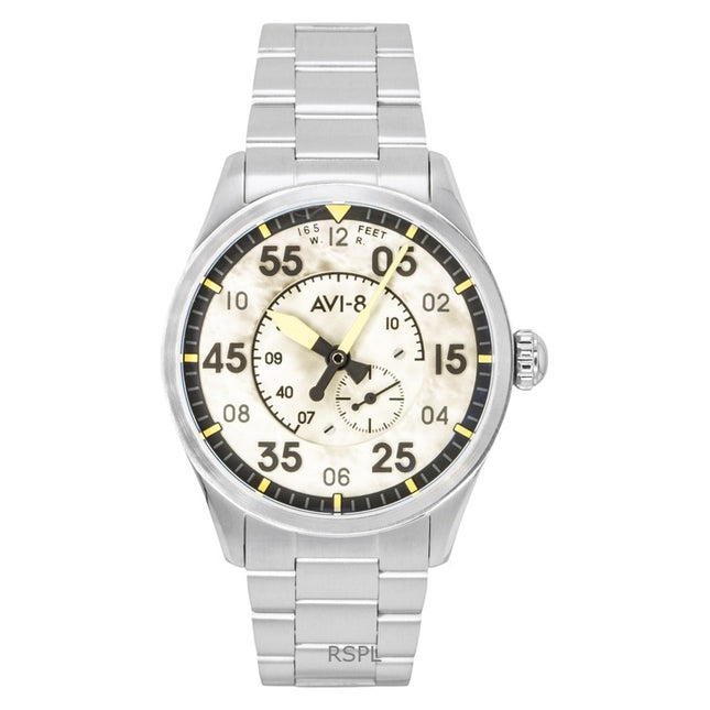 AVI-8 Spitfire Type 300 Pilot Panel Stainless Steel Cream Dial Automatic AV-4147-33 Men's Watch
