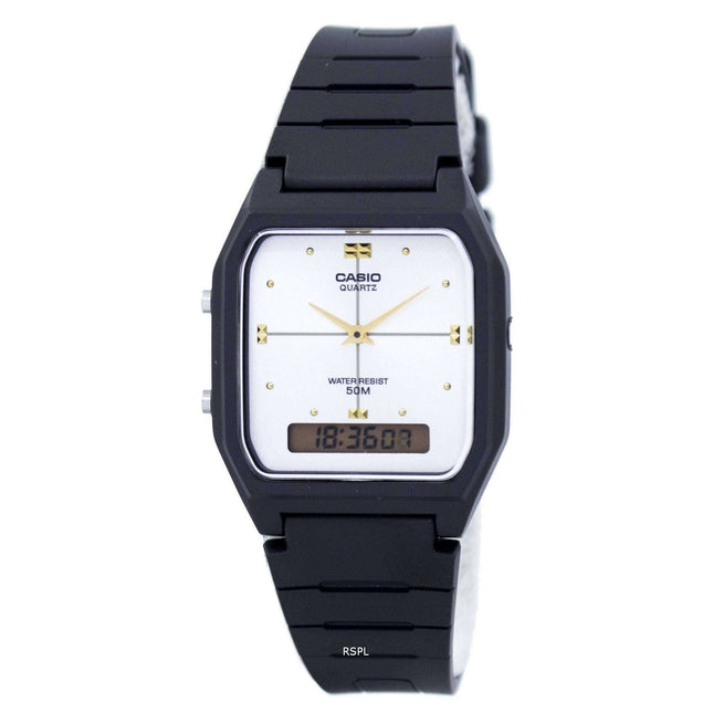 Casio Quartz Dual Time Alarm Analog Digital AW-48HE-7AV Men's Watch