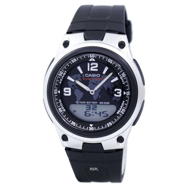Casio Databank World Time Telememo Analog Digital AW-80-1A2V AW80-1A2V Men's Watch