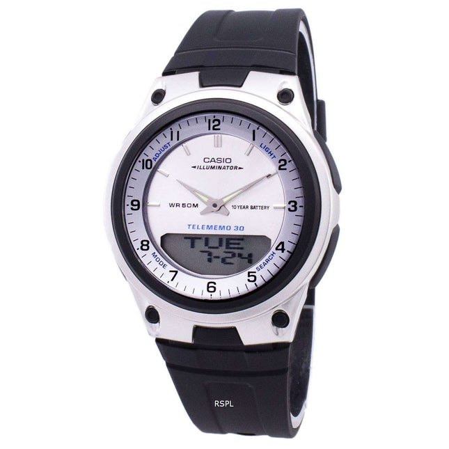 Casio Analog Digital Telememo Illuminator AW-80-7AVDF AW-80-7AV Mens Watch
