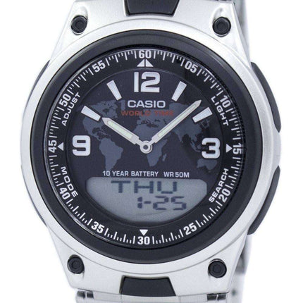 Casio World Time Databank Analog Digital AW-80D-1A2V AW80D-1A2V Men's Watch