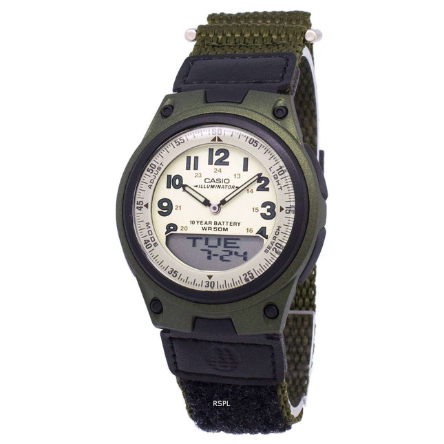Casio Analog Digital Telememo Illuminator AW-80V-3BVDF AW-80V-3BV Mens Watch