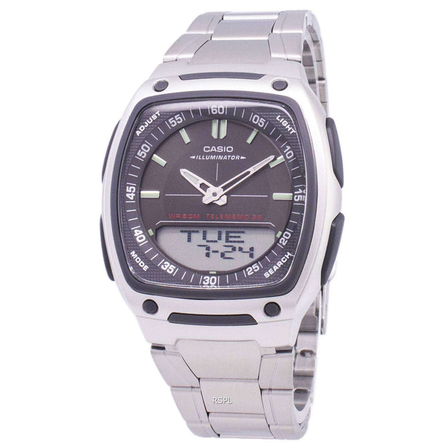 Casio Analog Digital Telememo Illuminator AW-81D-1AVDF AW-81D-1AV Mens Watch