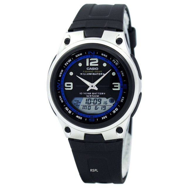 Casio Analog Digital Out Gear Fishing Illuminator AW-82-1AVDF AW-82-1AV Mens Watch