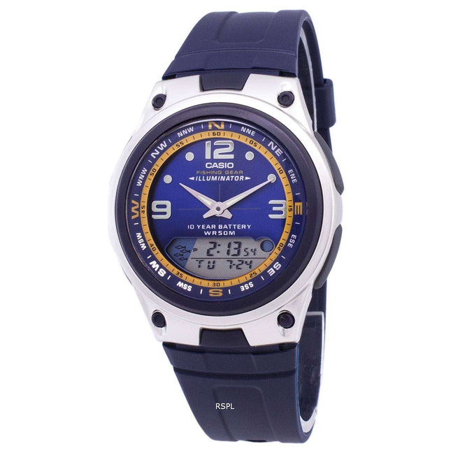 Casio Analog Digital Out Gear Fishing Illuminator AW-82-2AVDF AW-82-2AV Mens Watch