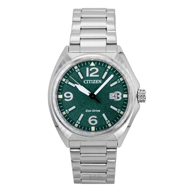 Citizen Eco-Drive Stainless Steel Green Dial AW1571-76X 100M Men's Watch