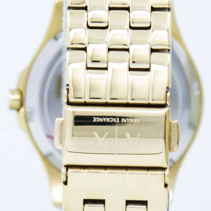Armani Exchange Lady Hampton Champagne Quilted Dial Cyrstals AX5216 Womens Watch