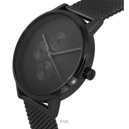 Armani Exchange Multifunction Gunmetal-Tone Stainless Steel Mesh Quartz AX7129SET Mens Watch