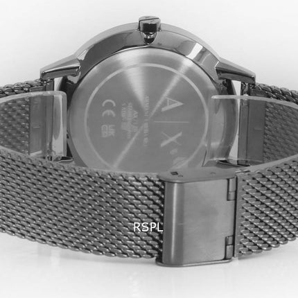 Armani Exchange Multifunction Gunmetal-Tone Stainless Steel Mesh Quartz AX7129SET Mens Watch
