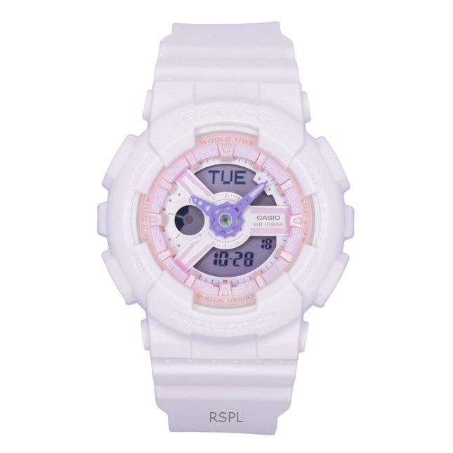 Casio Baby-G Analog Digital Resin Strap Pink Dial Quartz BA-110AH-4A 100M Women's Watch