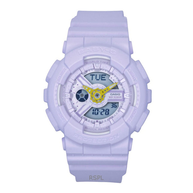 Casio Baby-G Analog Digital Resin Strap Purple Dial Quartz BA-110AH-6A 100M Women's Watch