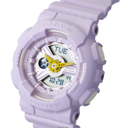 Casio Baby-G Analog Digital Resin Strap Purple Dial Quartz BA-110AH-6A 100M Women's Watch