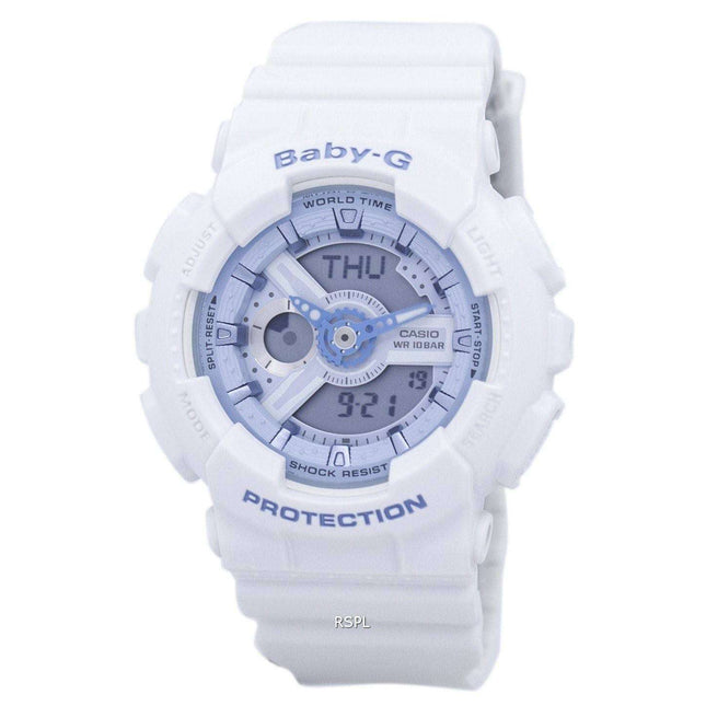 Casio Baby-G Shock Resistant World Time Analog Digital BA-110BE-7A Women's Watch
