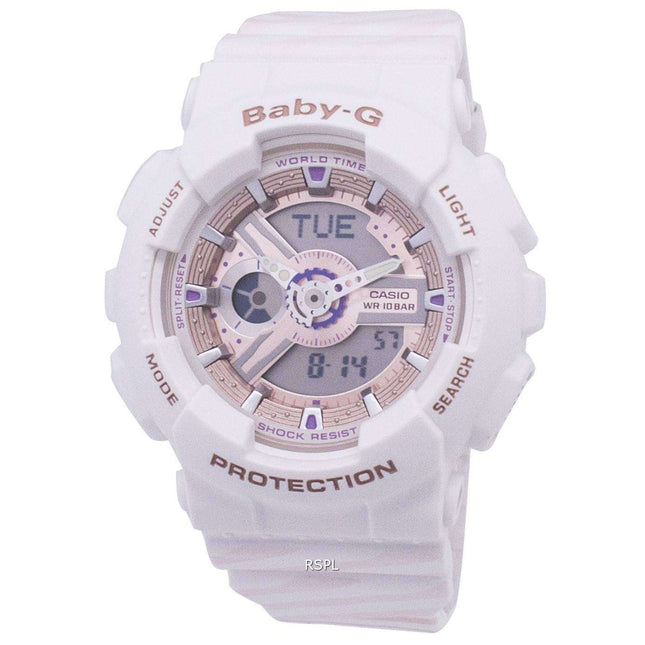 Casio Baby-G Shock Resistant World Time BA-110CH-7A BA110CH-7A Women's Watch