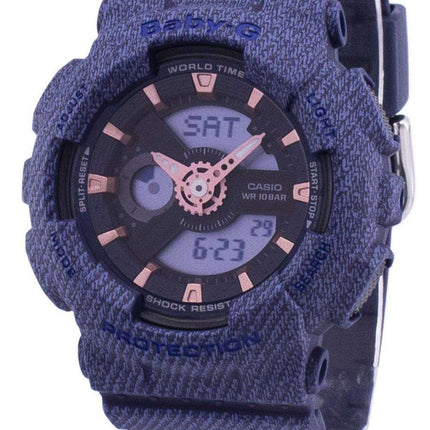 Casio G-Shock Baby-G World Time Analog Digital BA-110DE-2A1 BA110DE2A1 Women's Watch