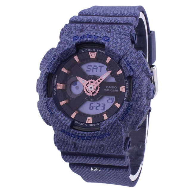 Casio G-Shock Baby-G World Time Analog Digital BA-110DE-2A1 BA110DE2A1 Women's Watch