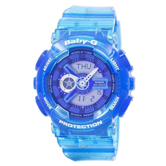 Casio Baby-G Shock Resistant World Time Analog Digital BA-110JM-2A Women's Watch