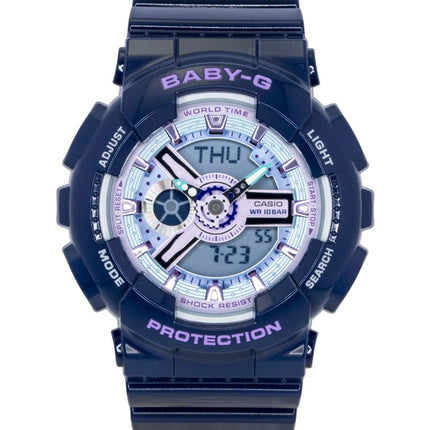 Casio Baby-G Analog Digital Resin Strap Blue Dial Quartz BA-110MC-2A 100M Women's Watch