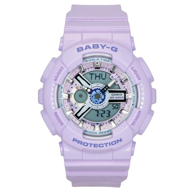 Casio Baby-G Analog Digital Resin Strap Purple Dial Quartz BA-110MC-6A 100M Women's Watch