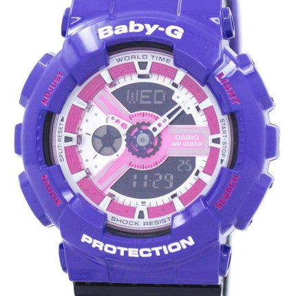 Casio Baby-G World Time Shock Resistant Analog Digital BA-110NC-6A Women's Watch