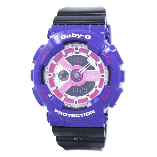 Casio Baby-G World Time Shock Resistant Analog Digital BA-110NC-6A Women's Watch