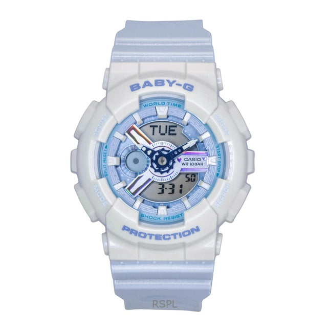 Casio Baby-G Analog Digital Resin Strap Blue Dial Quartz BA-110PD-2A 100M Women's Watch