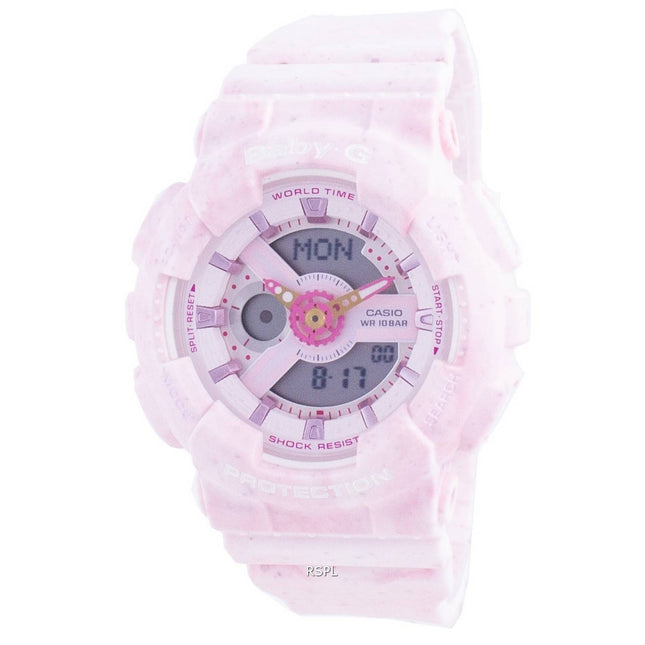 Casio Baby-G World Time Shock Resistant BA-110PI-4A BA110PI-4 100M Women's Watch