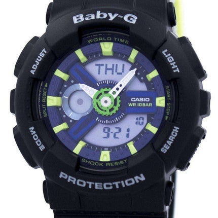 Casio Baby-G Shock Resistant World Time Analog Digital BA-110PP-1A Women's Watch