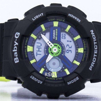 Casio Baby-G Shock Resistant World Time Analog Digital BA-110PP-1A Women's Watch