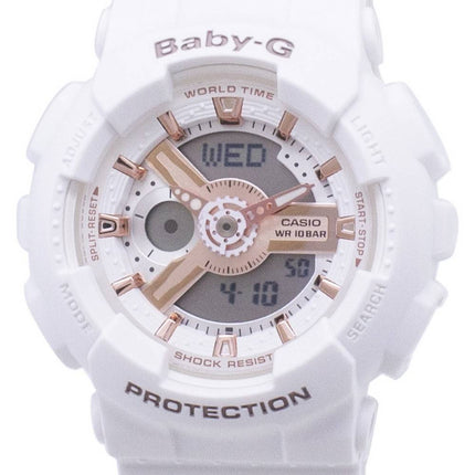 Casio Baby-G BA-110RG-7A BA110RG-7A World Time Shock Resistant Women's Watch