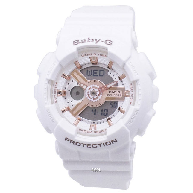 Casio Baby-G BA-110RG-7A BA110RG-7A World Time Shock Resistant Women's Watch